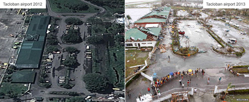 So hình ảnh trước và sau siêu bão ở Philippines - 3
