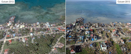 So hình ảnh trước và sau siêu bão ở Philippines - 5