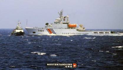 Tàu Hải cảnh Trung Quốc chủ động đâm thẳng vào mạn trái tàu Cảnh sát biển Việt Nam 